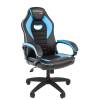 Игровое кресло Chairman Драйв 16 Россия черн.голубой (экокожа, ткань TW)